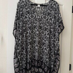 Tommy Bahama Vintage Paisley w/Border Swim Bathing Suit Cover Up L Tunic